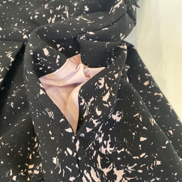 Luxe by Carmen Marc Valvo Midi Fit & Flare Dress Sz 4 Pink Black - Picture 8 of 16